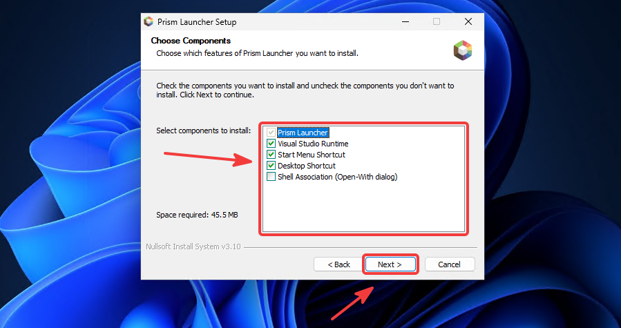 Choose Install Location