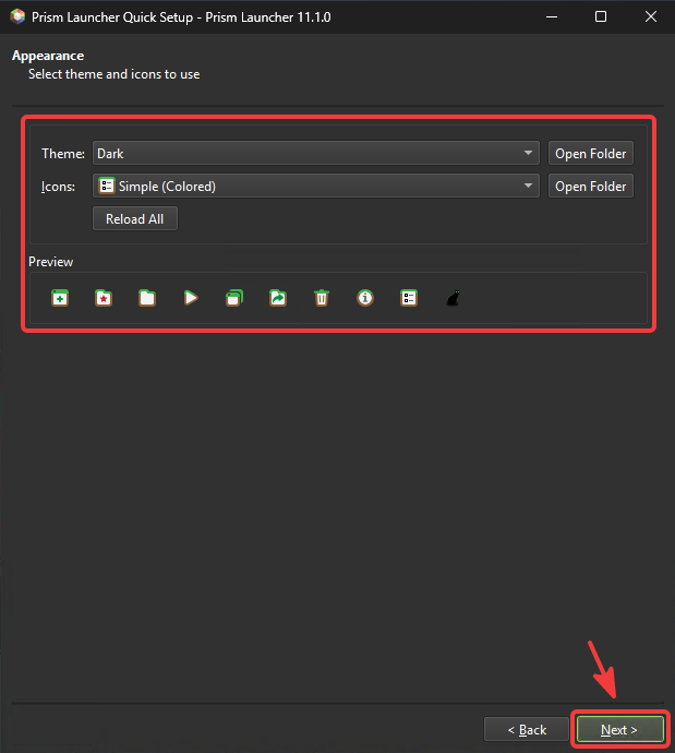 Configure launcher theme and icons